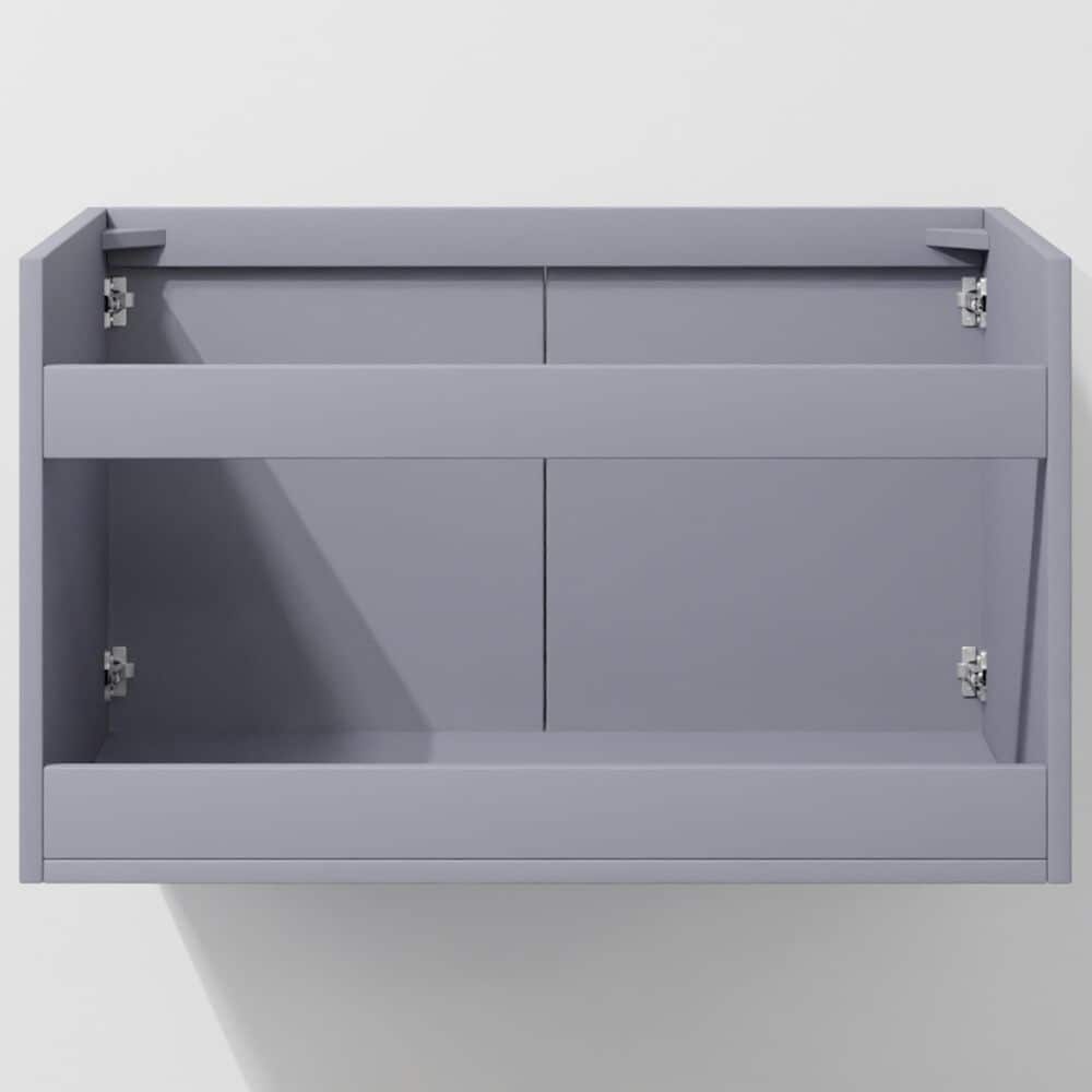 Lexora Home Geneva 30" Single Bathroom Vanity in Dark Grey with 2 cm White Carrara Marble Top and Rectangular Sink, , large