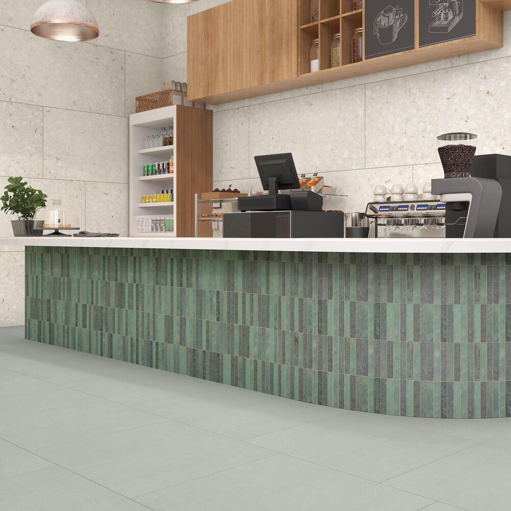 Dal-Tile Miramo Reef 1&quot; x 6&quot; Straight Joint on 11.5&quot; x 9.75&quot; Ceramic Mosaic Sheet, , large