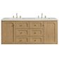 James Martin Vanities Laurent 60" Double Bathroom Vanity in Light Natural Oak with 3 cm Lime Delight Quartz Top and Rectangular Sinks, , large