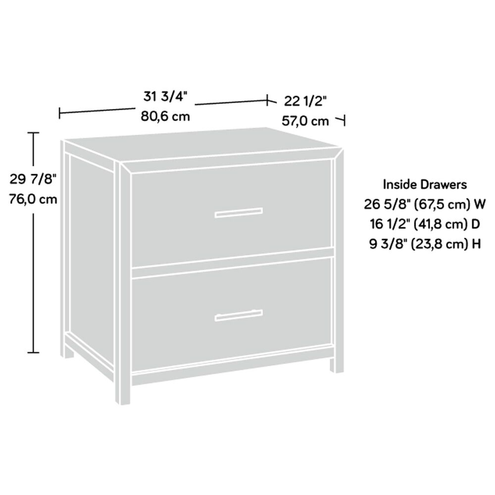 Sauder Pacific View Lateral File Cabinet in Chalked Chestnut and Seagrass |  Nebraska Furniture Mart
