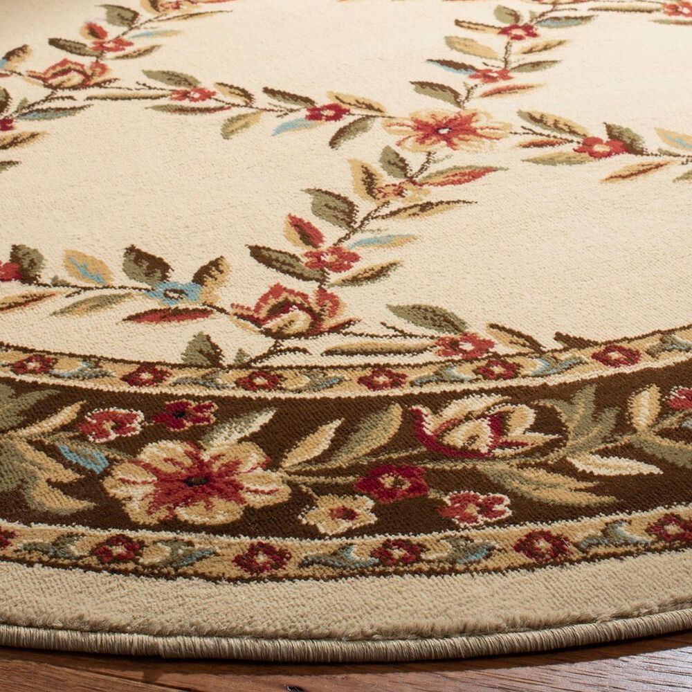 Safavieh Lyndhurst LNH557 5&#39;3&quot; Round Ivory and Brown Area Rug, , large
