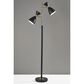 Adesso Oscar Tree Lamp in Black and Antique Brass, , large
