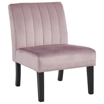 Signature Design by Ashley Hughleigh Accent Chair in Pink Velvet, , large