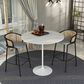 Leisuremod Verve 48" Round Bar Height Dining Table with Sintered Stone Top in White - Table Only, , large