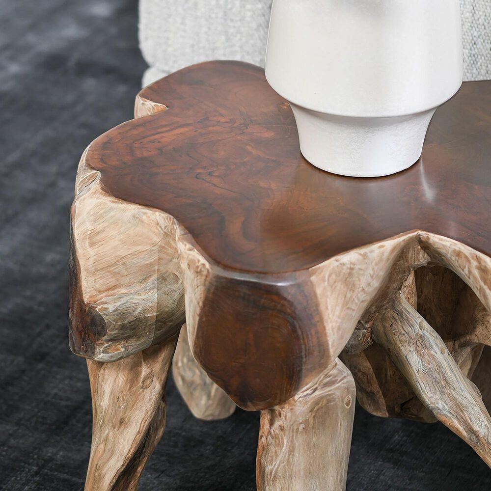 Classic Home Groot End Table in Brown, , large