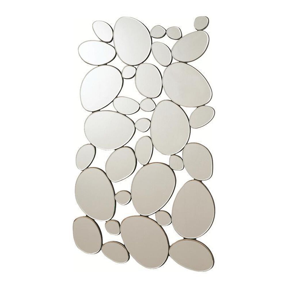 Pacific Landing Modern Pebble Mirror in Desert Sand, , large