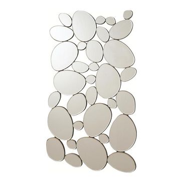 Pacific Landing Modern Pebble Mirror in Desert Sand, , large