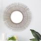 Maple and Jade 29" Round Wall Mirror in Distressed Silver, , large