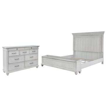Ashley Kanwyn 2-Piece Queen Storage Bedroom Set in Whitewash, , large