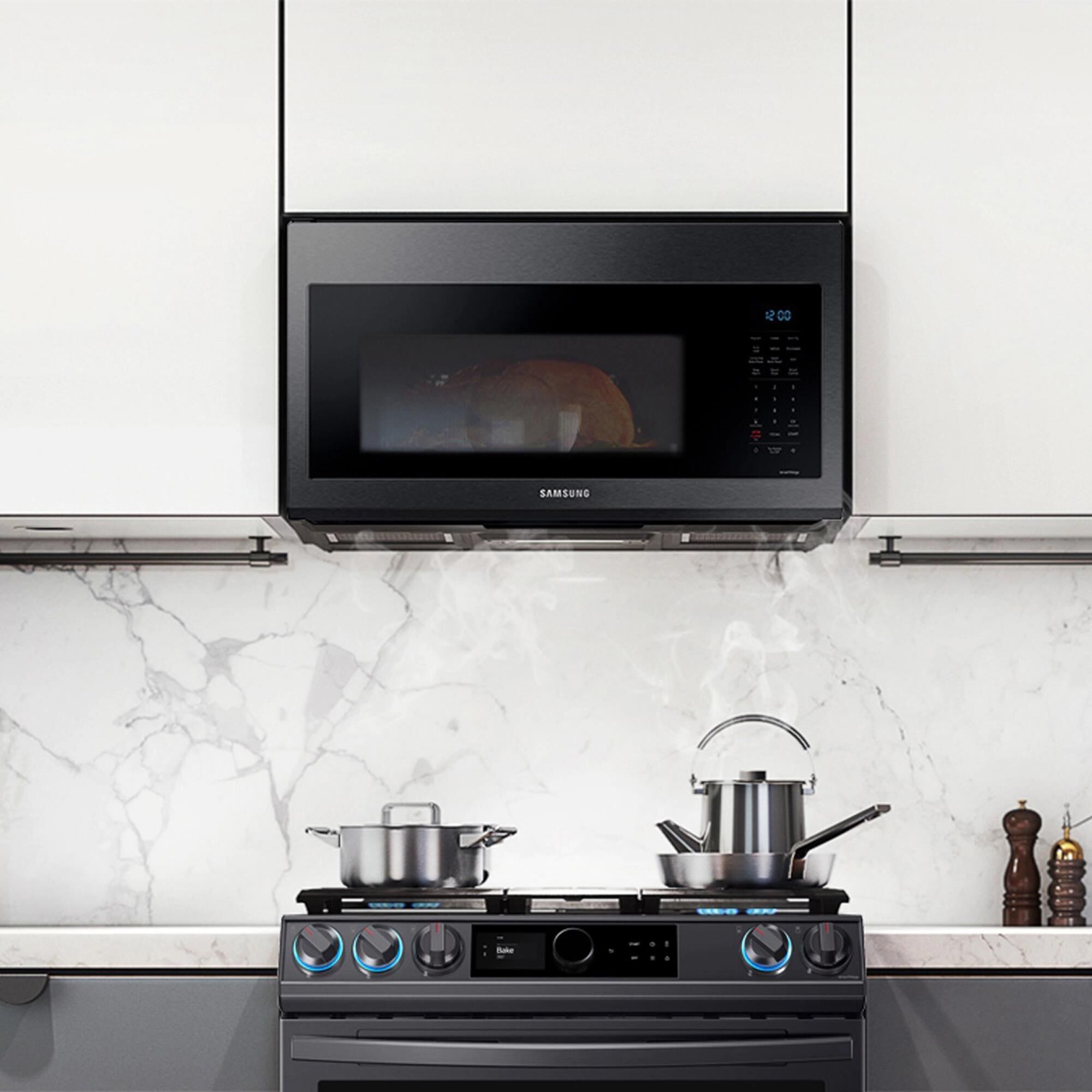 Microwave samsung black shop stainless