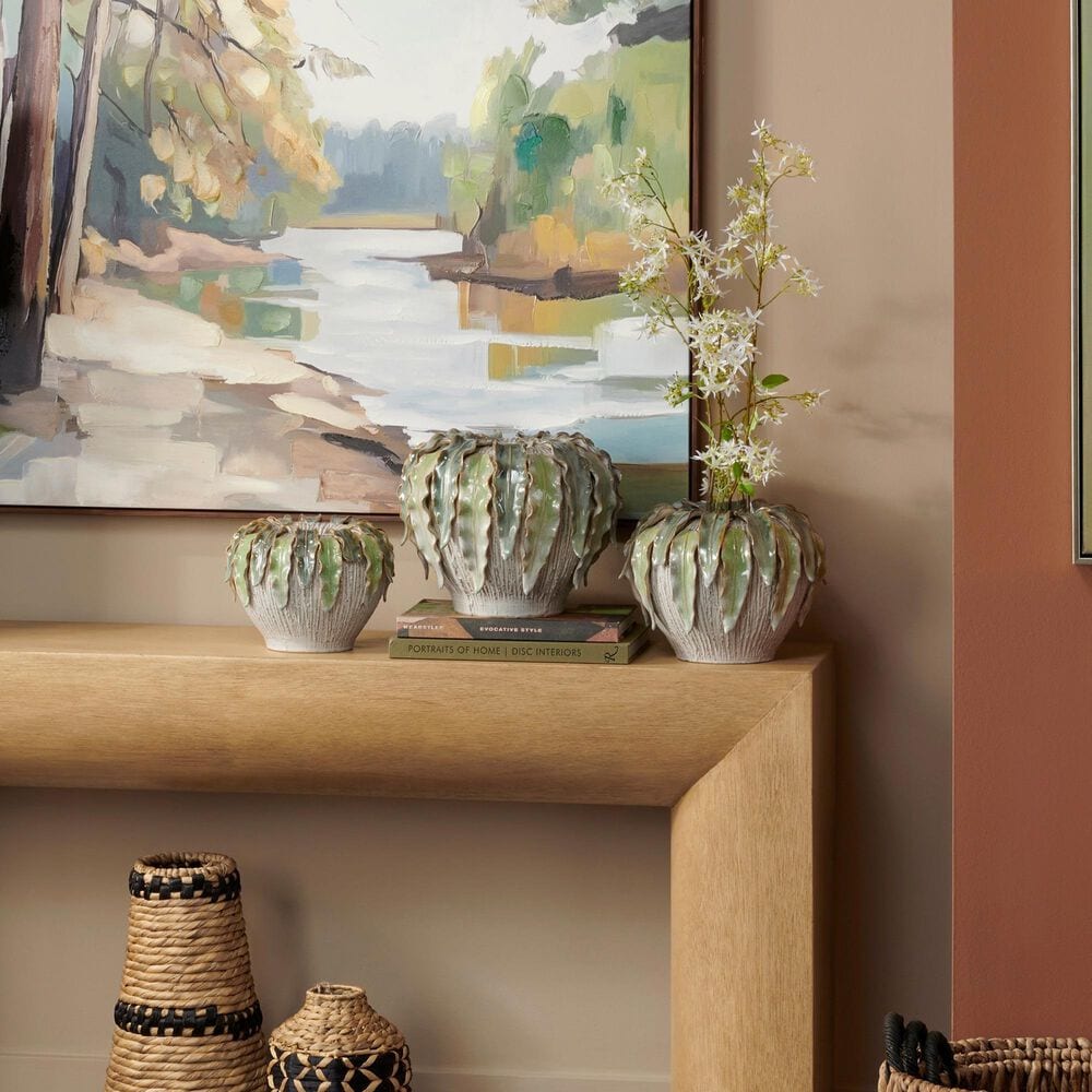 Slatehouse Fern Hollow Medium Vase in Green, , large