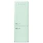 SMEG 18.01 Cu. Ft. Retro Bottom Freeze Refrigerator with Right Hinge in Pastel Green, , large