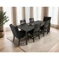 Fallridge Dark Teak Dining Side Chair in Stained Dark with Faux Leather Seat, , large