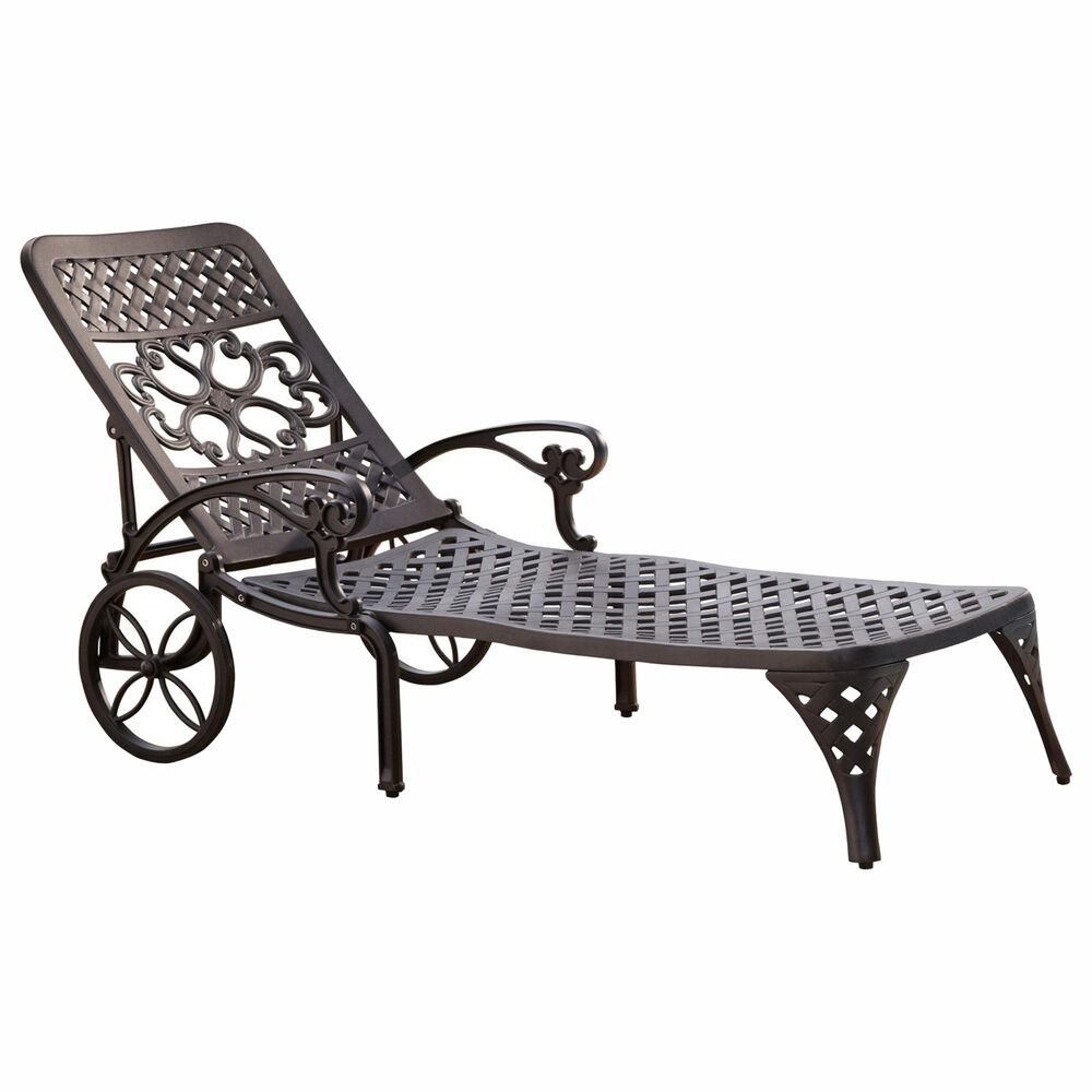 Homestyles Sanibel Chaise Lounge without Cushions in Black, , large