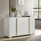 Pacific Landing Marceline 6-Drawer Dresser in White and Gold, , large