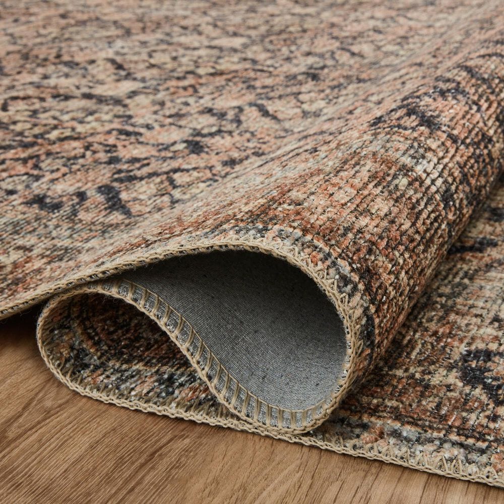 Amber Lewis x Loloi Billie 2&#39;3&quot; x 3&#39;9&quot; Ink and Salmon Area Rug, , large
