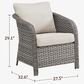Sunwell Garden Patio Stationary Chair in Beige (Set of 2), , large