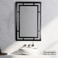 Creative Coop Vintage Glass Wall Mirror in Black, , large
