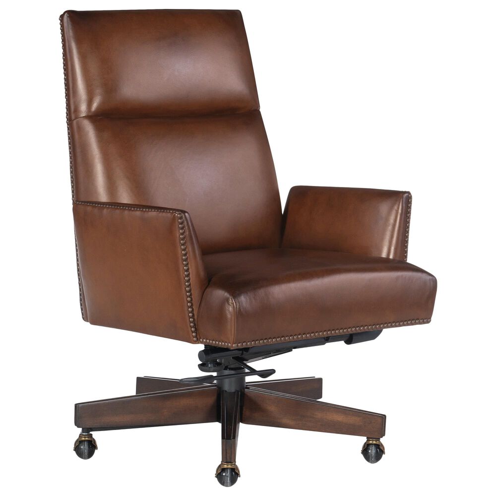 Hooker Furniture Gracilia Executive Swivel Tilt Chair in Brown, , large