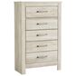 Ashley Bellaby 5 Drawer Chest in Whitewash, , large
