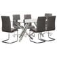 SUNSET Mantis and Murano/Mist 7-Piece Rectangular Dining Set in Clear and Chrome, , large