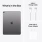 Apple iPad Air 13-Inch M3 chip with Wi-Fi + Cellular 128GB in Space Gray and 2-Year AppleCare+, , large