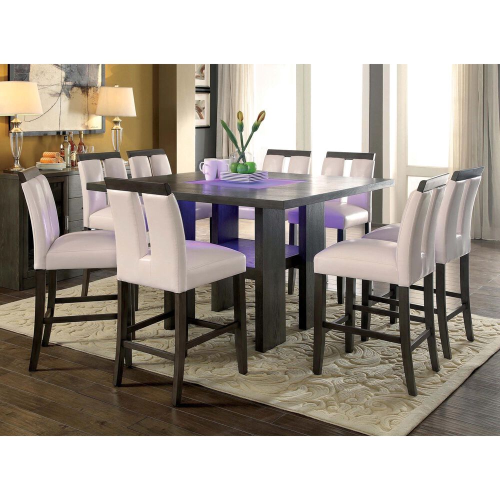 Furniture of America Saenz Counter Side Chair in White &#40;Set of 2&#41;, , large