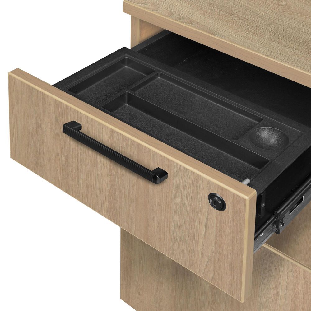 Regency Global Sourcing Legacy 42" Executive Desk with Single Pedestal Drawer Unit in Noble Oak, , large