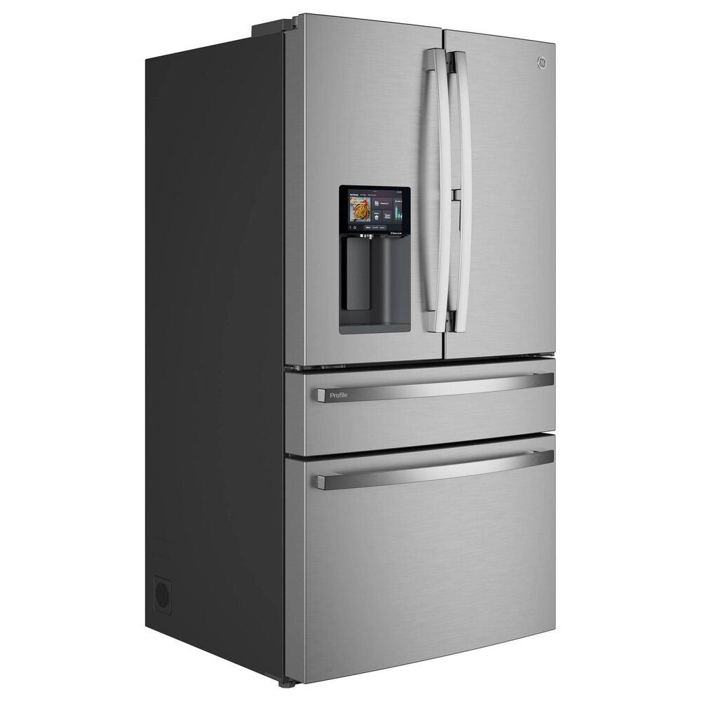 GE Profile 27.9 Cu. Ft. Smart 4-Door French-Door Refrigerator with Kitchen Assistant in Fingerprint Resistant Stainless Steel, , large