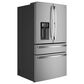 GE Profile 27.9 Cu. Ft. Smart 4-Door French-Door Refrigerator with Kitchen Assistant in Fingerprint Resistant Stainless Steel, , large