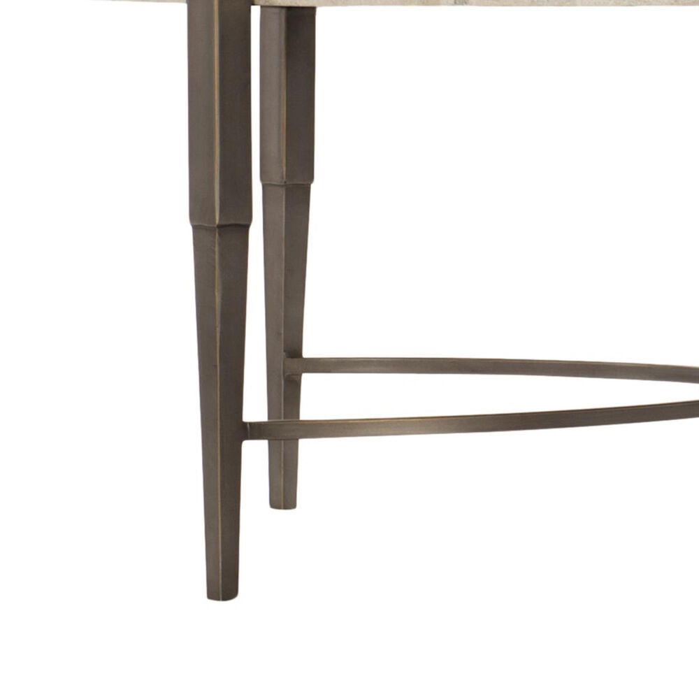 Bernhardt Barclay Round Cocktail Table in Antique Pewter, , large