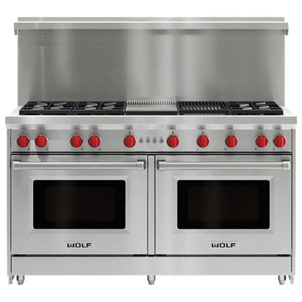 Wolf 60&quot; x 20&quot; Gas Range Riser with Shelf in Stainless Steel, , large