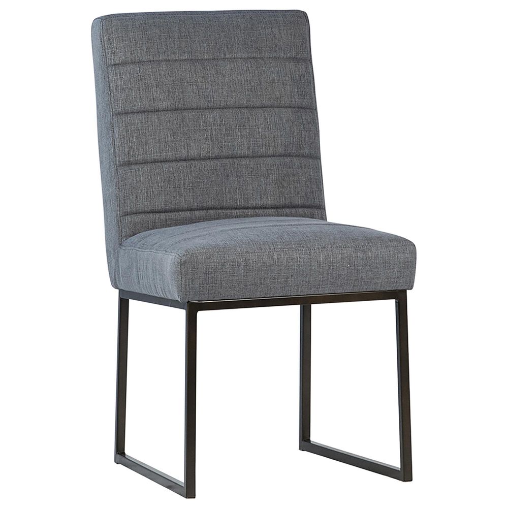 Blue Sun Designs Kali Dining Chair with Blue and Gray Cushion in Black, , large