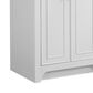 37B Lucerne 36" Single Bathroom Vanity Cabinet in Bright White with Marble Top and Backsplash, , large