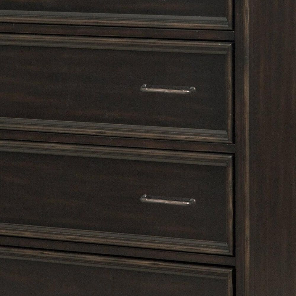 Nicolette Home Caldwell Chest in Caldwell Dark Brown with Black, , large