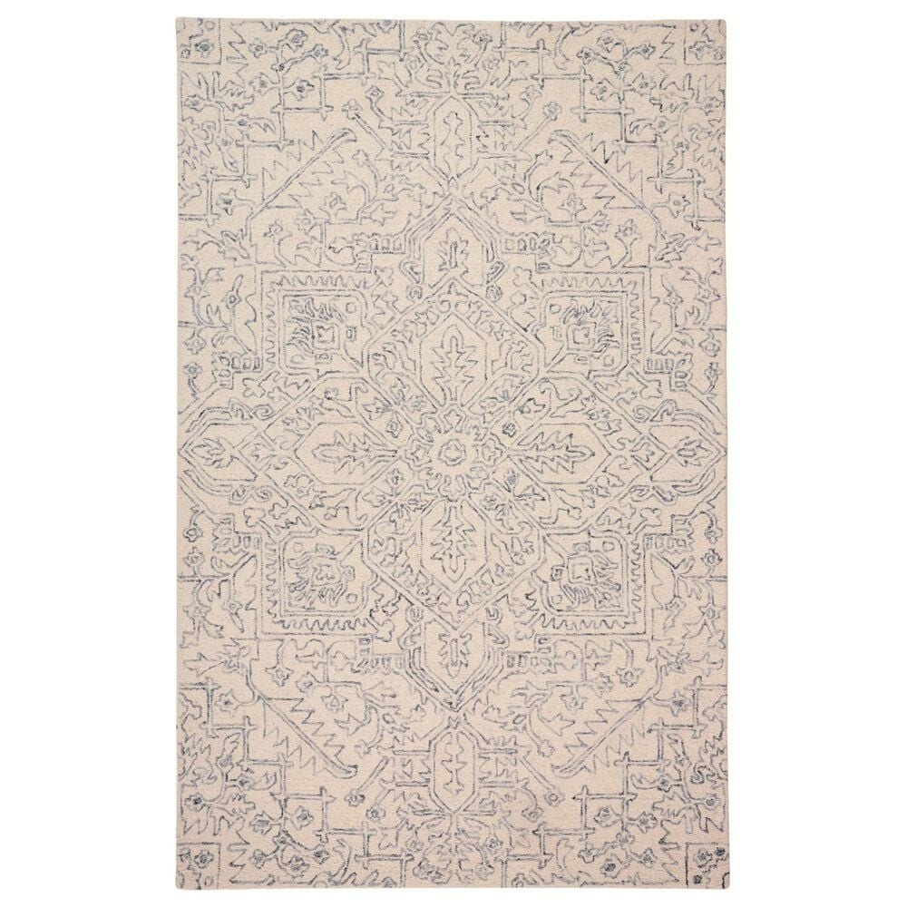 Feizy Belfort Gray and Ivory 2" x 3" Area Rug, , large
