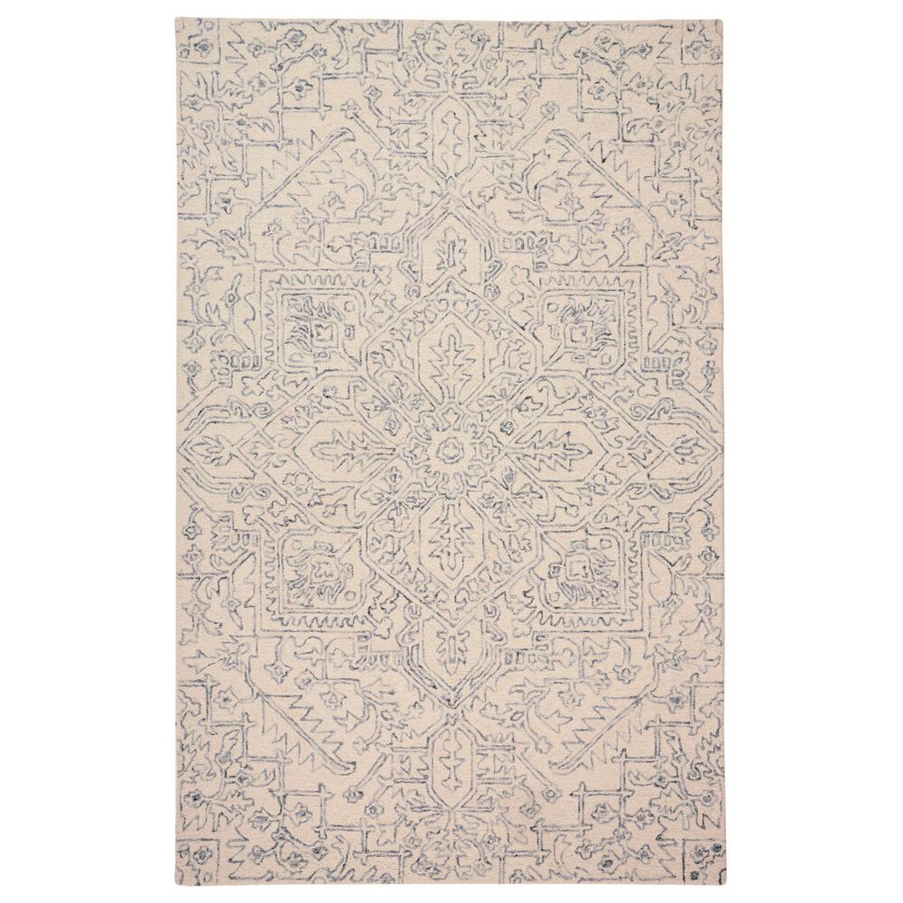 Feizy Belfort Gray and Ivory 2" x 3" Area Rug, , large