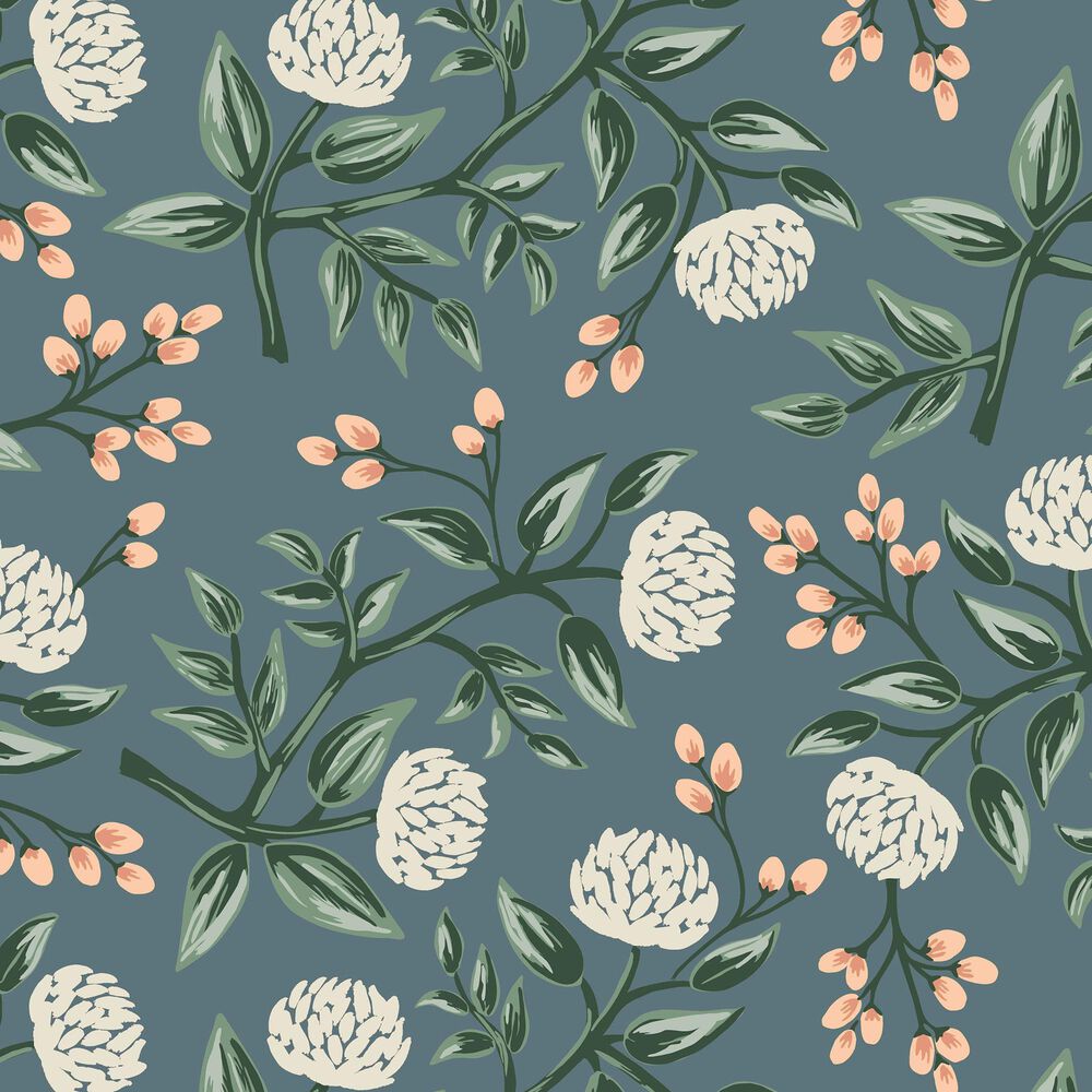 Rifle Paper Co Crafted by Cloth and Company Mayfair Queen Headboard in Peonies Emerald, , large