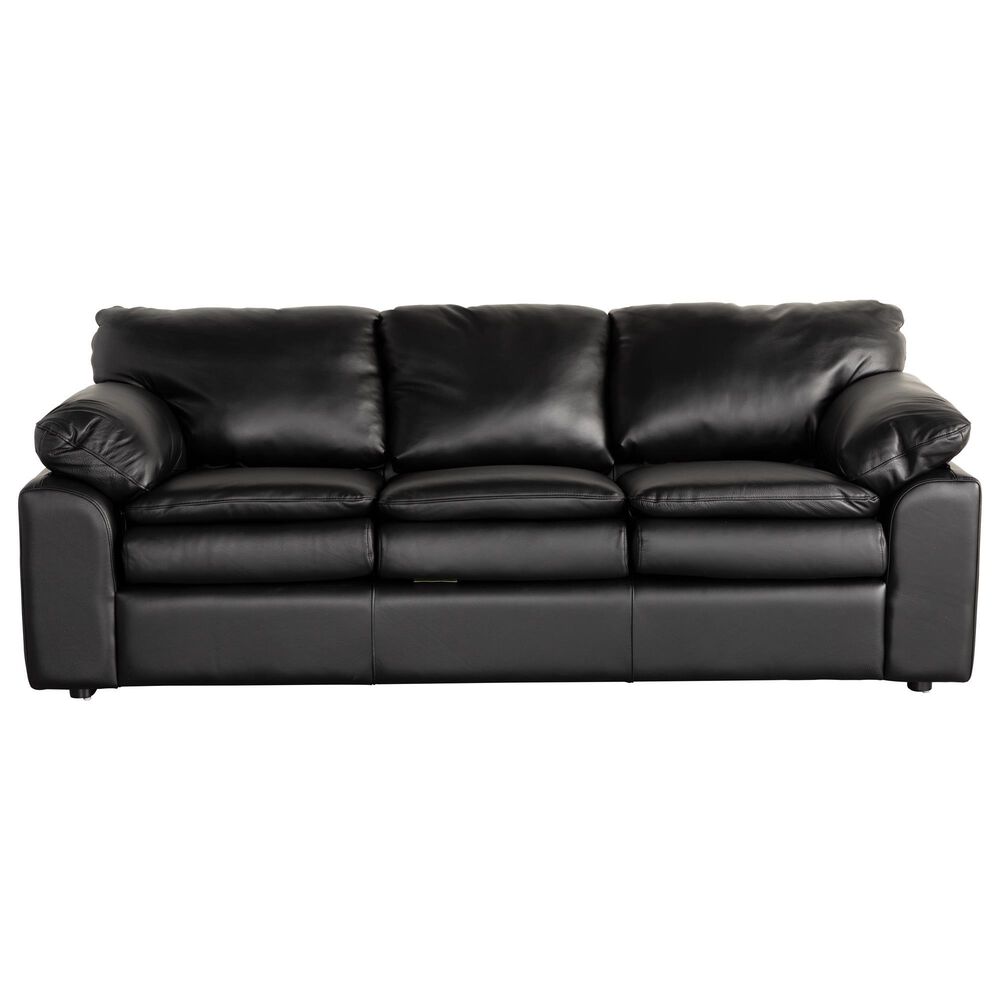 Vintage Leather Leather Pillowtop Sofa in Jupiter Onyx, , large