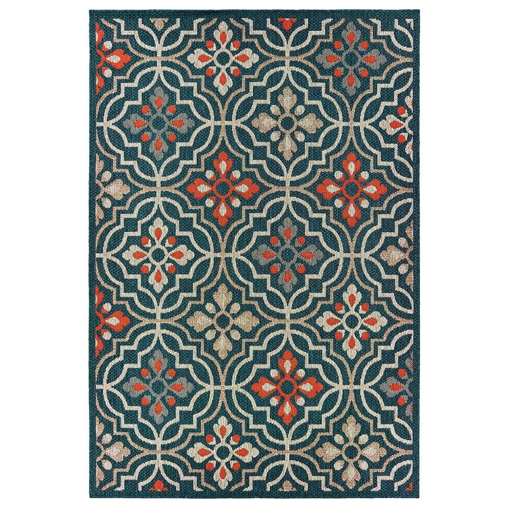 Oriental Weavers Latitude 709B 9"10" x 12"10" Blue Area Rug, , large