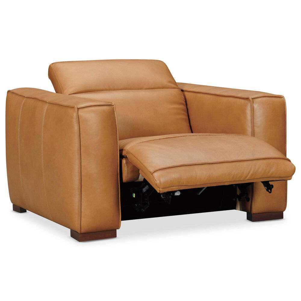 Hooker Furniture Fresco Power Recliner with Power Headrest in Zen Caramel, , large
