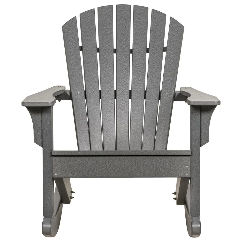 Oceanside Adirondack Shellback Rocker Chair in Charcoal, , large