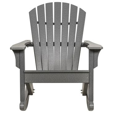 Oceanside Adirondack Shellback Rocker Chair in Charcoal, , large