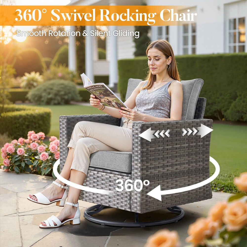 HOMLUX 8-Piece Outdoor Patio Furniture in  Dark Grey, , large