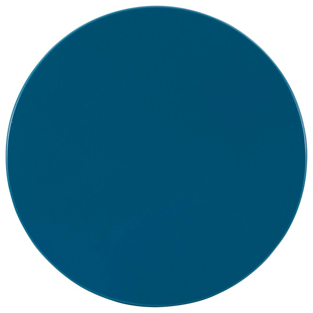 Linon Home Decor Rainbow Round Side Table in Teal, , large