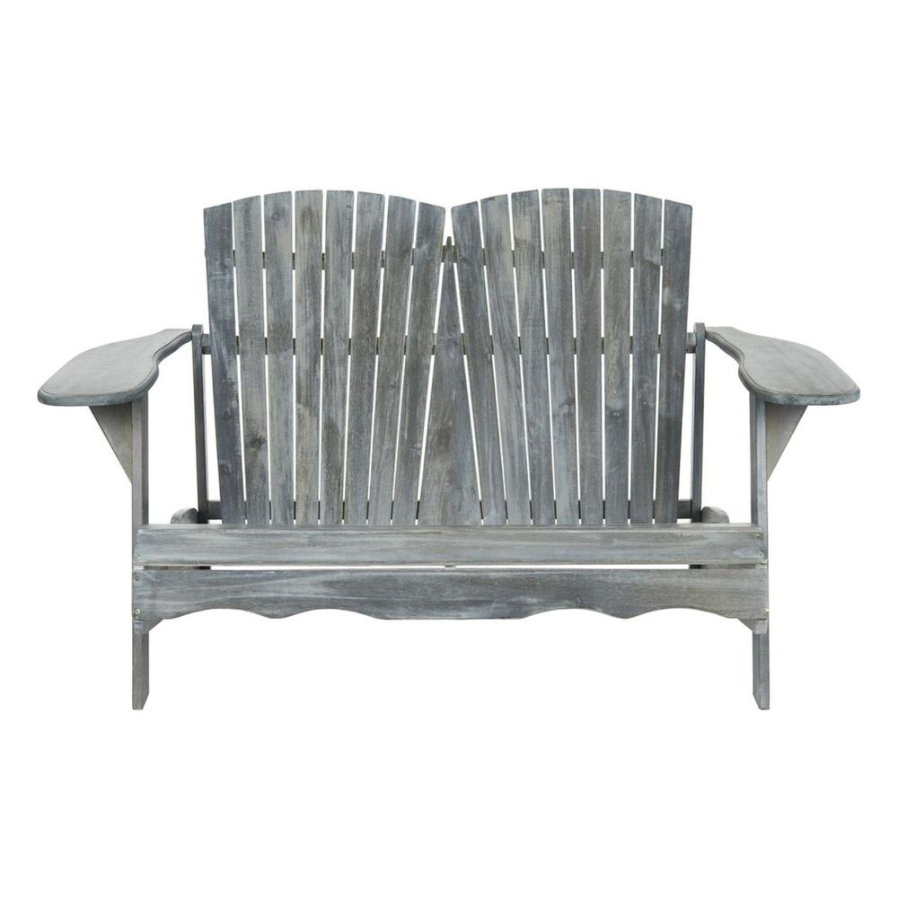 Safavieh Hantom Acacia Wood Garden Bench in Ash Grey, , large