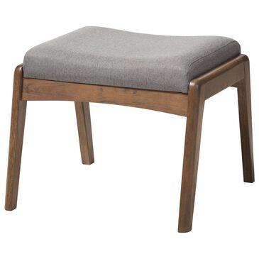 Baxton Studio Roxy Ottoman in Grey, , large