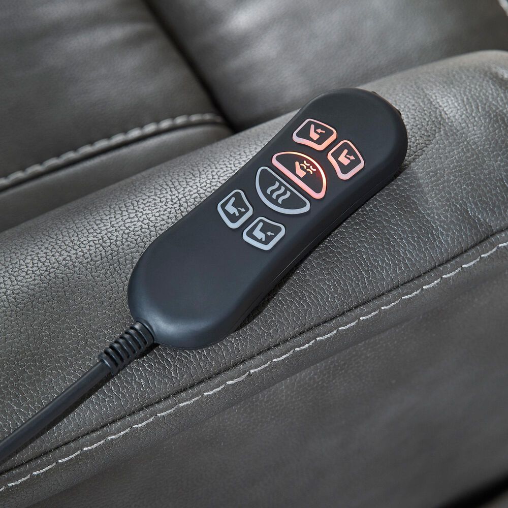 Ashley Strawbill Power Lift Recliner in Shadow, , large