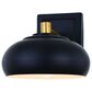 Vaxcel Belmont 1-Light Bathroom Vanity in Matte Black and Satin Brass, , large