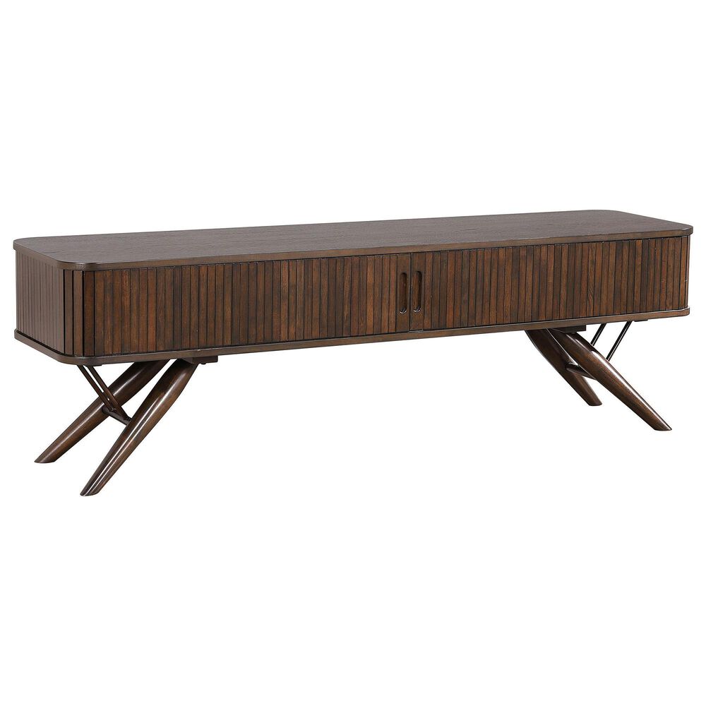 Pacific Landing Valna TV Stand with Sliding Doors in Walnut, , large